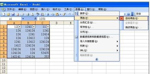 excel2003����ɸѡ���ܵ�ʹ�÷���