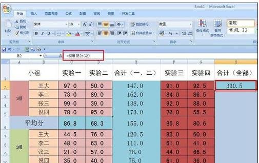 excel�Զ���ʾ�ϼƵķ�������